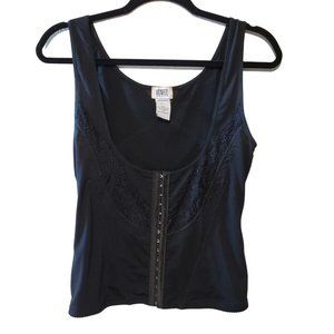 Monroe and Main black bustier corset front closure‎ hook and eye closure size L